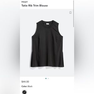 Black Tank Rib Blouse
